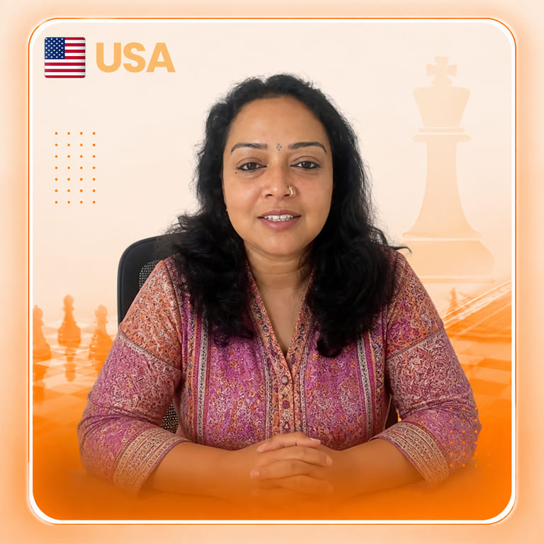 Krishna, a Kingdom of Chess parent in the USA, from their video testimonial