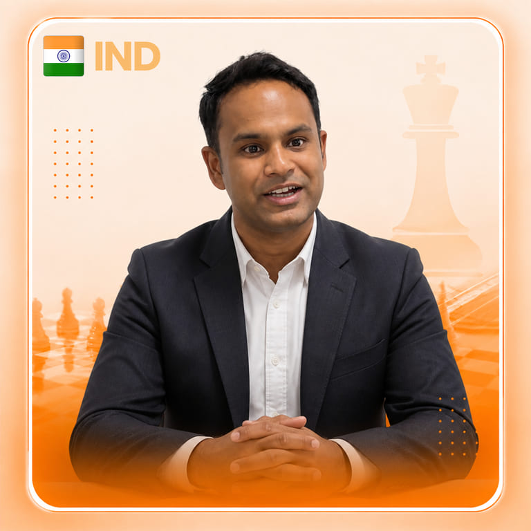 Prakhar Bhatnagar, a Kingdom of Chess parent in India, from their video testimonial