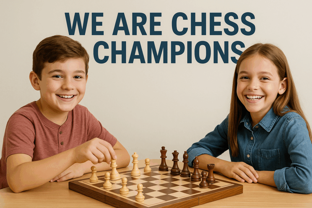 Kids playing ches