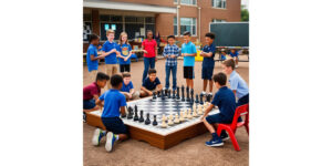 Kids playing chess