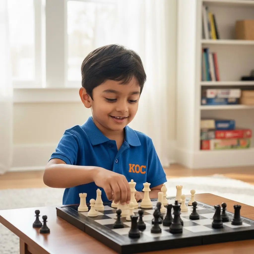 Child Playing chess