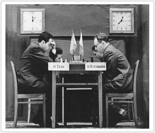 Tal, left, vs. Botvinnik, 1960