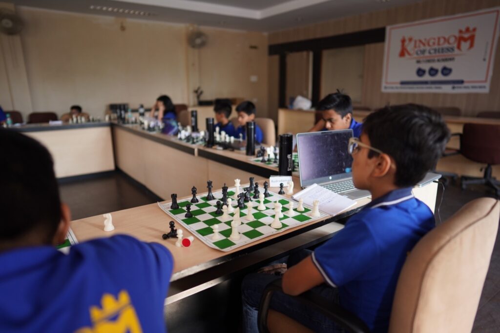 Kids learning chess